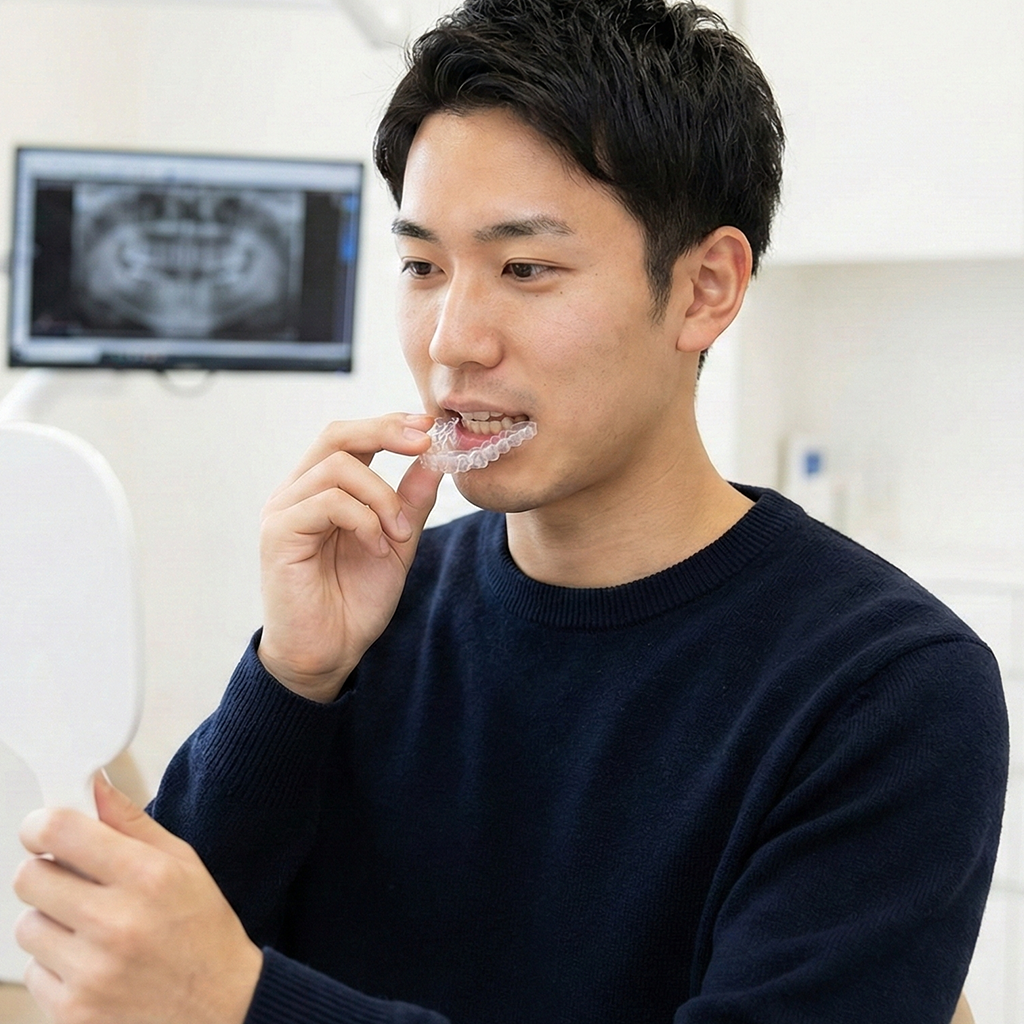 前歯のマウスピース矯正